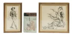 Walter Haskell Hinton, Overlooked Treasures, 1976, pen and ink western illustrations