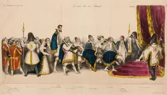 Honoré Daumier, La cour du roi Petaud, Colored lithograph