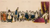 Honoré Daumier, La cour du roi Petaud, Colored lithograph