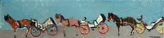 Moura Chabor, Horse Carriages, Oil on canvas