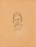 Sketch of a Man by Henry Mattson, Pencil on paper, offered May 2023