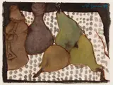Pears by Hank Virgona, 1989, Watercolor on paper, offered May 2023
