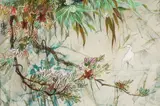 Egret Colored by Shawmei Shen, ink and brush on paper, offered May 2023