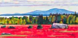 Acadia by Tom Curry, Oil pastel on paper, offered May 2023