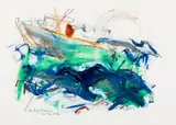 The Angry Fisherman and the Sea by R.E. Miller, Mixed media on paper, offered May 2023