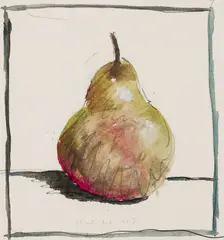 Robert Kulicke, Pear, 1963, Watercolor on paper