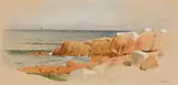 Shoreline by Alfred Thompson Bricher, Watercolor on paper, offered Apr 2023