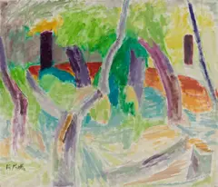Karl Knaths, Woodland, 1962, Oil on canvas