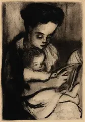 The Book by Will Barnet, 1938, Aquatint on paper, offered Aug 2022