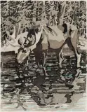 Neil Welliver, Moose, 1981Etching and, aquatint on Rives BFK