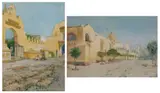 Ross Turner, Two Works: 1] "Cuernavaca, Mexico" 1899 2] "La Ascensión" 18991-2], Watercolor on paper