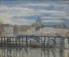Florence by Hamilton Easter Field, Oil on board, offered Aug 2022