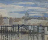 Florence by Hamilton Easter Field, Oil on board, offered Aug 2022