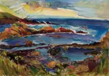 Ogunquit Maine, Perkins Cove by John Shayn, 1950, Watercolor on paper, offered Aug 2022