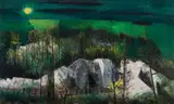 William Thon, The Overlook, Oil on canvas