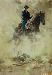 Robert McGinnis, Sound of Gunfire, Watercolor and gouache on board