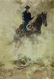 Robert McGinnis, Sound of Gunfire, Watercolor and gouache on board