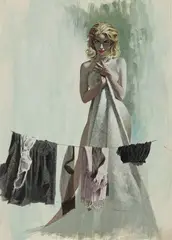 Robert McGinnis, Exit Dying, Watercolor and gouache on board