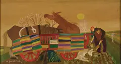 Martin Jonaš, Tilling the Field, 1968, Oil on canvas