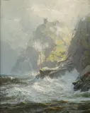 William Trost Richards, Waves Crashing