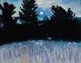 Chris Huntington, Moon and Moon Light, 1991, Oil on board