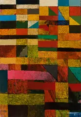 Abstraction by Irving B. Haynes, Acrylic on paper on strainers, offered Aug 2022