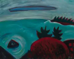 Bay Berries by Philip Barter, 1991, Oil on canvas, offered Aug 2022