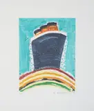 Katherine Bradford, Steamboat Blue, 2013, Monotype