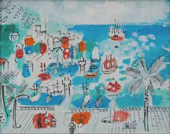 Port Town by Charles Cobelle, Acrylic on canvas, offered Mar 2022