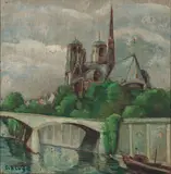 Constantine Kluge, Notre Dame, Oil on panel