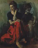 Moses Soyer, Dancers at Rest, 1960, Oil on canvas