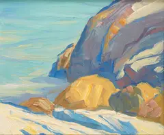 Glacial Boulder Ogunquit by Elwyn George Gowen, 1937, Oil on board, offered Mar 2022