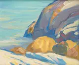 Glacial Boulder Ogunquit by Elwyn George Gowen, 1937, Oil on board, offered Mar 2022