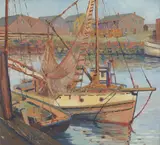 Harbor View by Julia S. Wood, Oil on canvas, offered Mar 2022