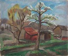 Henry Varnum Poor, Spring, Oil on canvas laid to panel, unframed