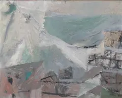 Reuben Tam, Breaking Wave, 1948, Oil on board