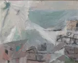 Reuben Tam, Breaking Wave, 1948, Oil on board