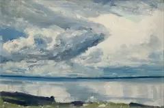 Sky of June by Jay Hall Connaway, 1933, Oil on paperboard, offered Mar 2022