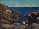 Squeeker (sic) Rock, Monhegan, Maine by Paul Dougherty, 1905, Oil on canvas laid to board, offered Mar 2022