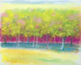 Wolf Kahn, Yellow, Magenta, and Pink