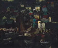 Lawrence Nelson Wilbur, Gloucester Harbor, 1951, Oil on canvas