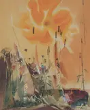 Laurence Philip Sisson, Flowers-Sun and Weeds, Watercolor on paper