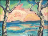 The Brightening Sky by Bayard Hollins, 1993, Oil on masonite, offered Mar 2022