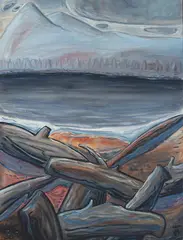Gregory Welch, Lake Logs, Oil on canvas