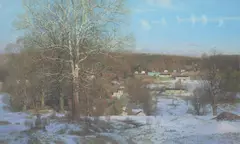 Ann Lofquist, Receding Snow, 1997, Oil on linen, unframed