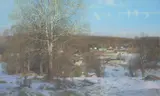Ann Lofquist, Receding Snow, 1997, Oil on linen, unframed