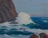Boothbay Wave by John Nichols Haapanen, 1945, Oil on board, offered Mar 2022