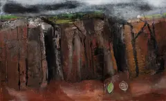The Cliffs, North Devon by William Thon, Oil on masonite, offered Mar 2022