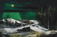 A Cold Sun by William Thon, Oil on canvas, offered Mar 2022