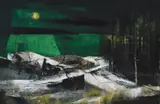 William Thon, A Cold Sun, Oil on canvas